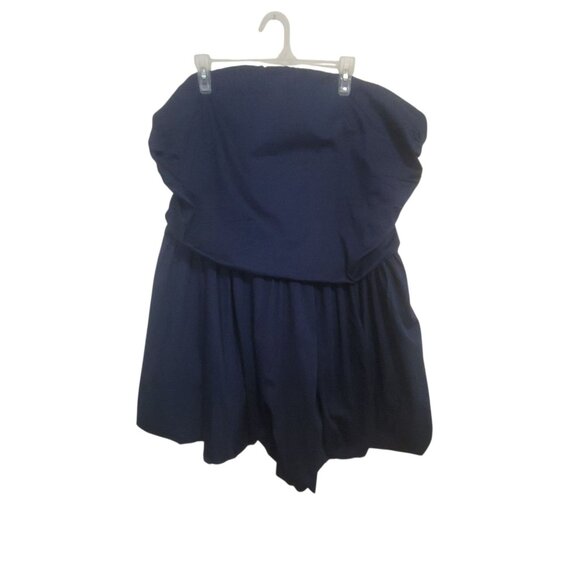 The Drop Rhett Strapless Mini Dress Maritime Navy Size 3X Bubble Hem - Picture 2 of 9